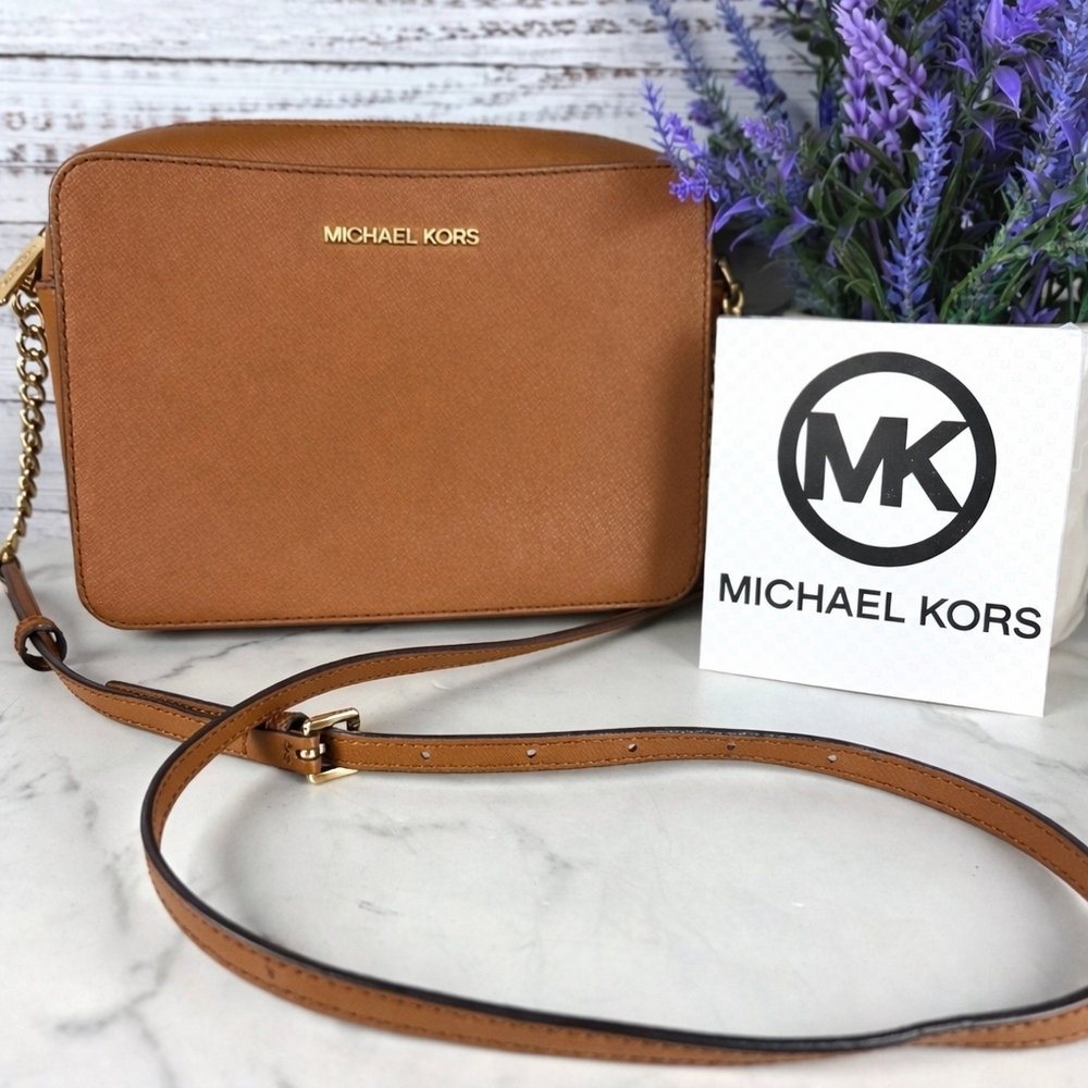 Michael Kors Tan‎ Saffiano Leather Crossbody